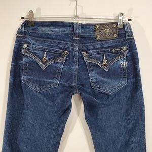 Miss Me Women's Size 29 Skinny Medium Wash JS5660S Jeans Fringe On Outside Seam